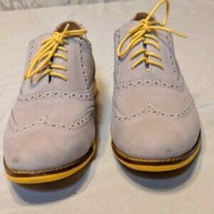 Cole Haan Shoes Women's 8B Oxford Gray Leather Gramercy Wingtips - EUC